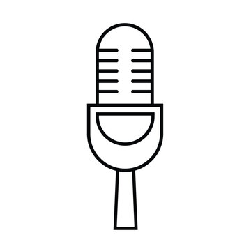 recommend clip art: Microphone icon vector illustration for podcast designing.
