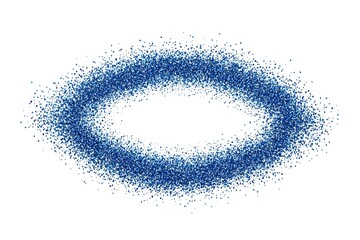 Fototapeta premium Abstract Blue Particle Oval: Elegant, Modern Design Element. Perfect for tech, science, medical, and cosmetic branding. Creates a sense of movement, energy, and innovation. Ideal for websites, 