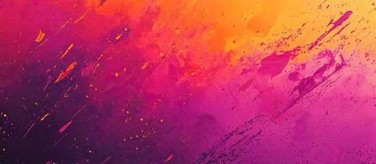 Vibrant gradient backdrop with splashes of pink, orange, and purple creating a dynamic and colorful visual effect against a dark base tone.