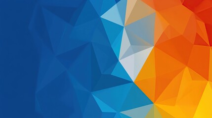 Obraz premium Abstract blue orange triangle pattern background