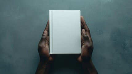 Naklejka premium A4 Magazine Mockup with Hand Holding Closed, Featuring a Modern Minimalist Design