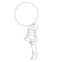 girl with bubble