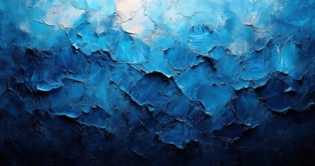 Naklejka premium Dark Blue Textured Abstract Background Marble Surface with Diffused Lighting for Serene Atmosphere