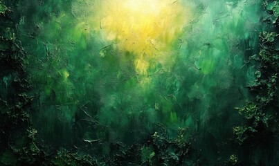 Obraz premium Elegant Vintage Green Background with Soft Texture and Central Light Focus for Luxury Design