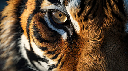 Close Up of a Tiger's Intense Gaze, Wildlife Photography