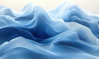 Obraz premium Cool Blue Minimalist Abstract Background with Geometric Layered Shapes and Smooth Gradients