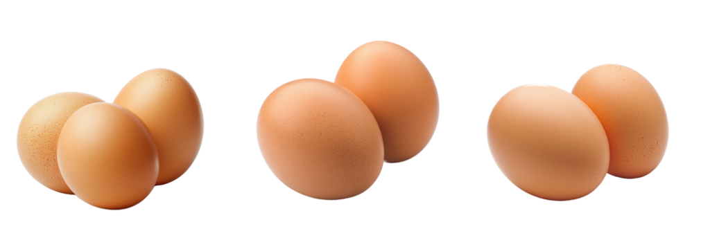 Eggs set isolated on transparent background. PNG. Generated AI