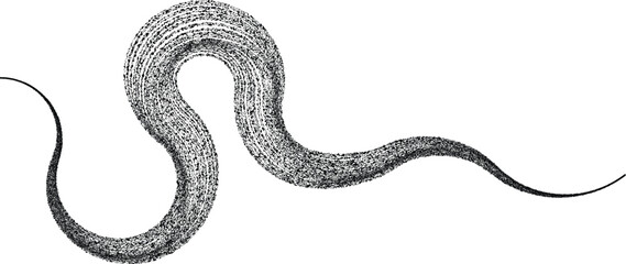 Glitch effect . Distorted  lines .Abstract flow lines background . Fluid wavy shape .Rough edges .Striped linear pattern . Music sound wave . Vector illustration
