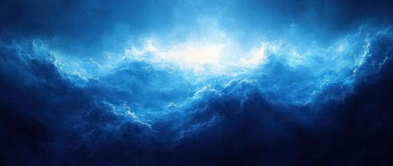 Fototapeta premium Abstract Blue Watercolor Textured Background with Vintage Distressed Grunge and Elegant Design