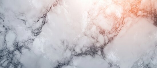 Marble texture background with soft white and gray tones, subtle veining, and warm light accents in the top right corner creating a serene ambiance.