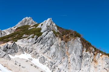 冬の燕岳 花崗岩の奇岩01