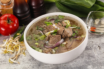 Vietnamese cuisine - Pho Bo soup with beef