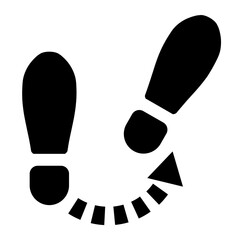 Dance steps icon - Solid style