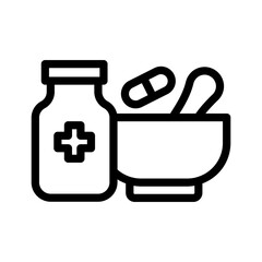 20 pharmacy line icon illustration vector graphic