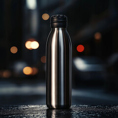 Stainless Steel Water Bottle with High-Contrast Light for a Modern and Durable Hydration Solution