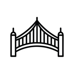 red bridge over white background