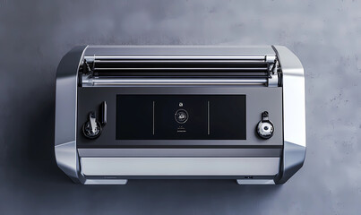 Fototapeta premium Modern Mechanical Press with Integrated Touchscreen for a Stylish and Efficient Industrial Tool