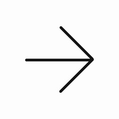 Right arrow icon vector sign