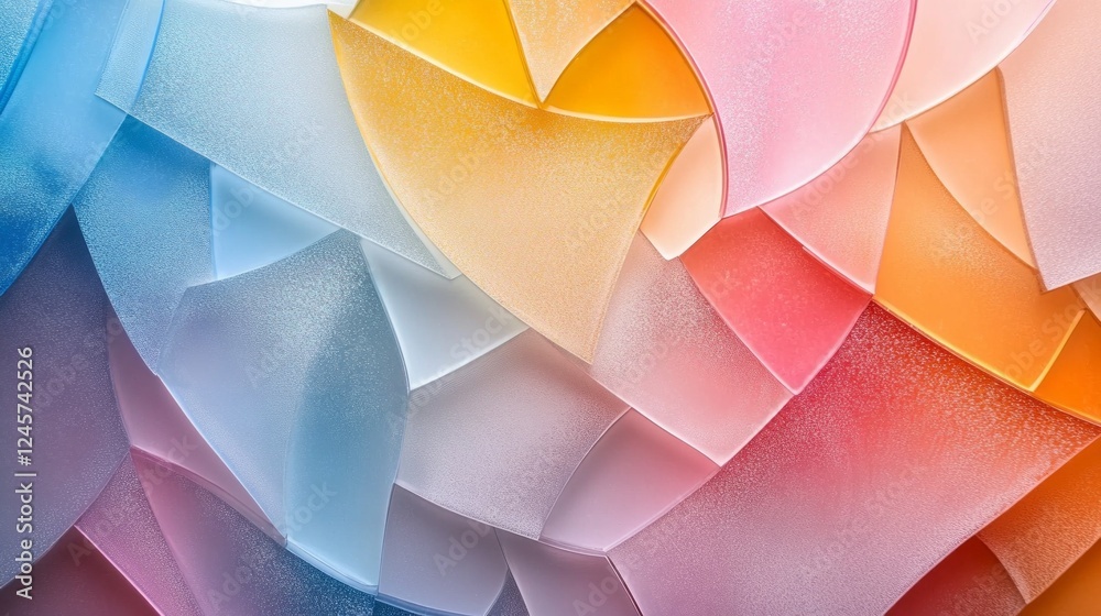 Aufkleber A captivating display of intertwining colors forms an abstract design with soft edges and fluid movement. The vibrant hues dance together, evoking a sense of harmony and creativity