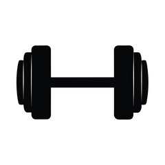 dumbbell on white background