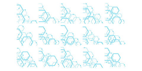 Hexagon Outline Corner