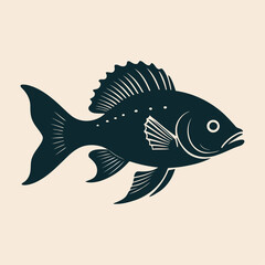 vector illustration of a fish