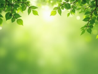 Obraz premium Sunlit Green Canopy 