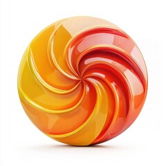 discus with aerodynamic curves, isolated on white