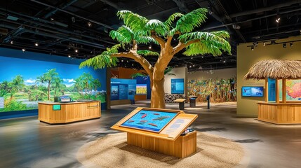 Interactive River Ecosystem Exhibit Museum Display