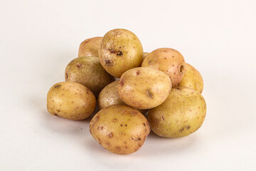 Raw fresh young baby potato