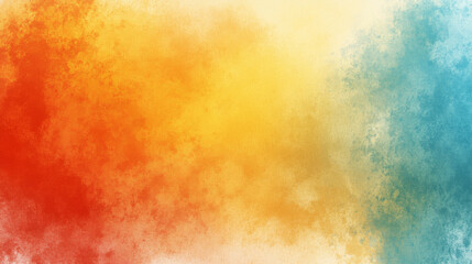 Fototapeta premium Vibrant pastel gradient with red, yellow, and blue hues