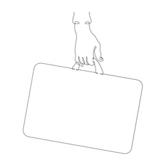 Continuous one line drawing passengers with luggage.Travelers with suitcases and bags.Family going on vacation.Tourism.Travel.One continuous line isolated minimal illustration.Not AI.