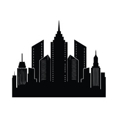 Obraz premium city skyline silhouette