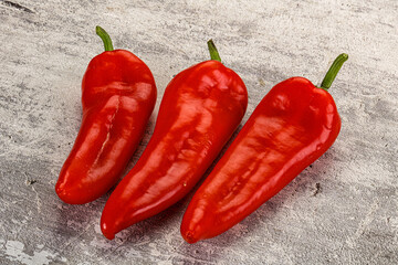 Sweet ripe red ramiro pepper