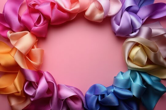 cancer awareness autism ribbons pink background support health hope charity colorful