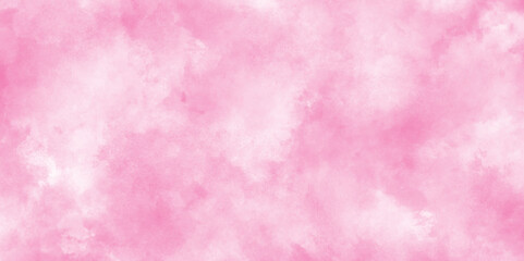 Soft and cloudy watercolor stain of pink paint texture, brush painted watercolor abstract painting background, fresh and blurry pink cloud sky, Pink backgrounds watercolor vintage grunge texture.