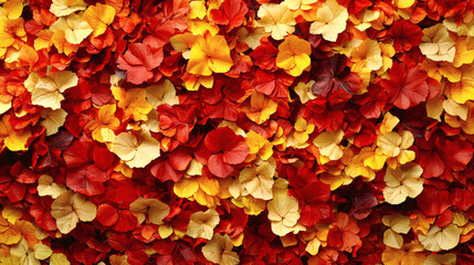 Vibrant Autumn Leaves in Red and Yellow