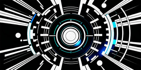 Fototapeta premium Abstract technology background. . Oil paint illustration.