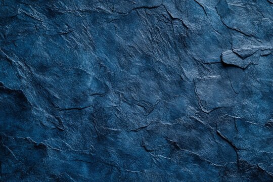 Deep blue slate texture background, closeup