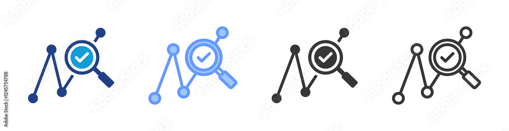 Poster Predictive Analytics icon set multiple style collection