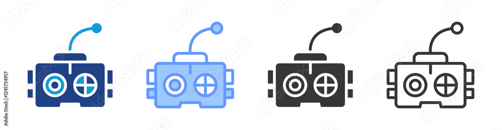 Poster Remote Control icon set multiple style collection