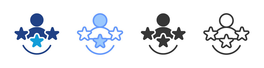 Customer Experience icon set multiple style collection