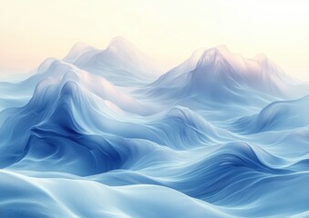 Obraz premium Abstract Light Blue Winter Background with Soft Gradients and Ethereal Atmosphere for Design and Illustration