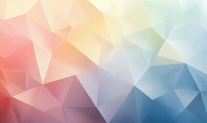 Obraz premium Pastel Geometric Pattern Abstract Art Light Gradient Triangles Squares Color Blend Design