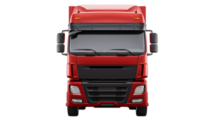 High Quality Red Heavy Duty Truck Front View for Commercial Transportation and Logistics Use