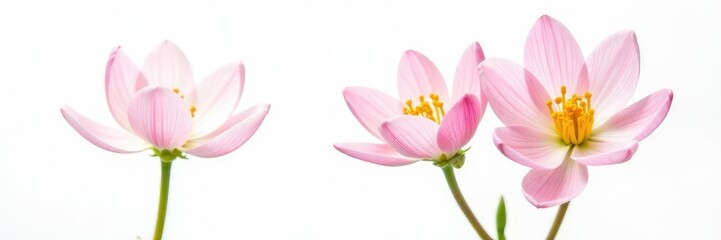 Fototapeta premium Delicate spring flower isolated on white background, bulbous perennial, mountain flower, spring bloom