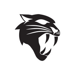 Panther head drawing vector illustration