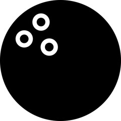Bowling Glyph Icon