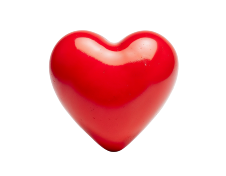 red heart on white background
