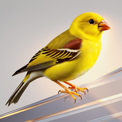 Fototapeta premium Elegant goldfinch isolated on transparent background for ornithology and nature-themed design projects 
